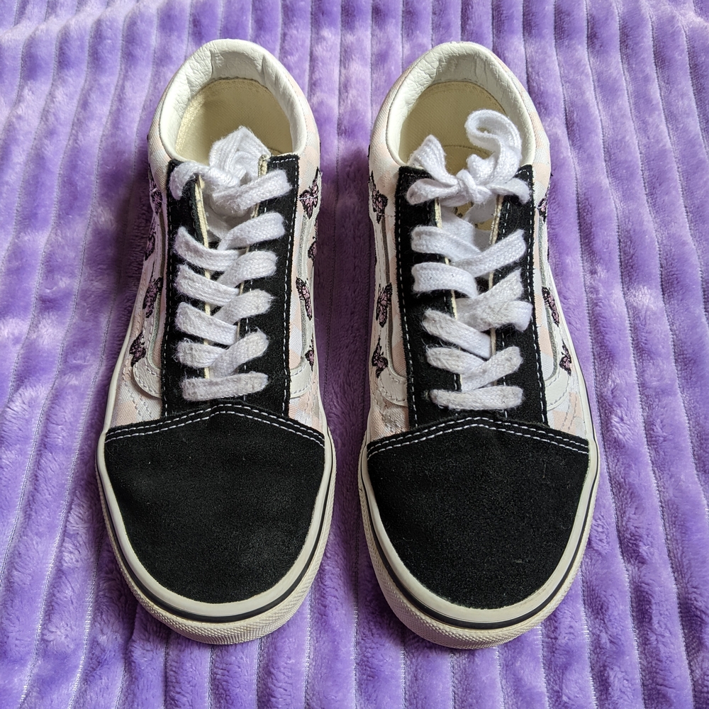 Vans Kids Shoes - Black and White Size 2.5